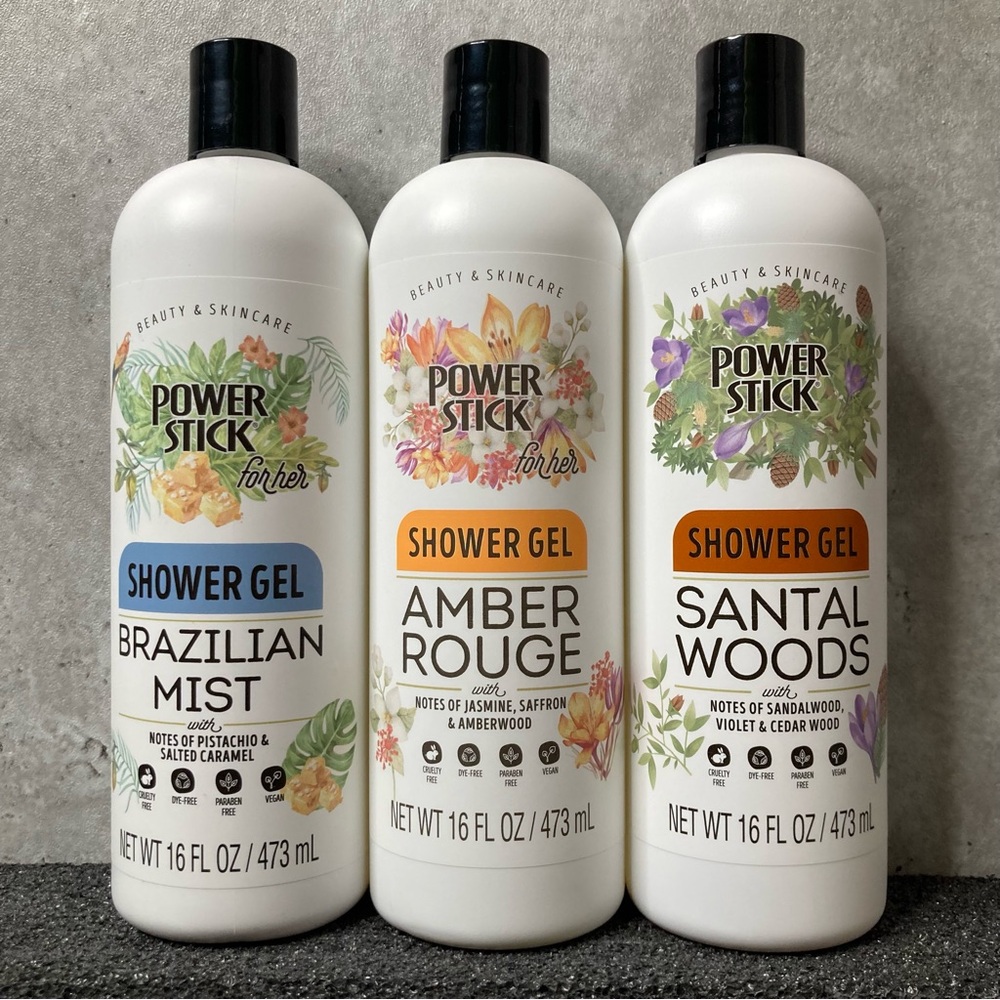 Power Stick Shower Gel Set of 3